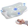 Valyrane Cuscino cervicale, cuscino cervicale e collo, cuscino ergonomico in memory foam, anti-russamento, adatto per chi dorme su un fianco, sulla schiena e a pancia in giù (62 x 41 x 10/8 cm)