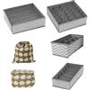 Minnhua 4PCS Organizer Cassetti Armadio Organizzatori per Biancheria Intima Pieghevole Divisori per Cassetti Salvaspazio avec 1PCS Panier et 1PCS Sac de Rangement er Reggiseni Mutande Calzini Cintura