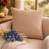 B O S A L O N I Federa HOME Impermeabile 45x45 cm - Federa Cuscino Antiacqua e Antimacchia - Tessuto Outdoor - (Cachi)