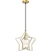 iDEGU Lampada a Sospensione E27 Plafoniera Design Creativo a Stella Lampada da Soffitto Moderno con 3 stelle Regolabili Oro Lampadario per Camera dei Bambini (Stella)