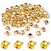 DIAONIAN 50pcs Campanellini,Campanellini Sonagli,Campanellini Sonagli Piccoli,Metallo Campanellini,Campanelli Natalizi,Mini Campane,Per la Decorazione di Ornamenti Per Feste di Natale DIY,12mm(Oro)