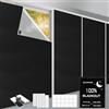 Alikiai 420D Tessuto Oscurante Finestra, 100% Oscurante per Finestre e Lucernari, Tenda a Rullo Senza Forare, per Finestre Ufficio Oscuramento e Isolamento Termico, 300X145 cm