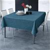 SUSANNA HOME DESIGN Tovaglia Effetto Lino, pratica ed elegante Grazie al suo Potere Antimacchia e Idrorepellente, Basta una Passata con Panno Umido -Lavabile in Lavatrice- 100% Poliestere (Petrolio,140x360 cm)