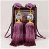 ZYWUOY 2 PZ Fermatende di Lusso con Corda Lacci Decorativi Nappa Fermatende con Perline Pallina Decorazione Coppia Fermatende Vintage Fatti a Mano Corda Intrecciata Decorativa per Casa e Ufficio Finestra