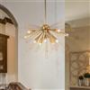 OYIPRO Lampadario Sputnik moderno lampada dorata con aste regolabili, 10 luci, E27, illuminazione industriale a soffitto per soggiorno, cucina, sala da pranzo, camera da letto Lampadario