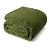 Whale Flotilla Coperta Plaid Pile in Flanella, Coperta Morbida e Calda per Divano Letto Singolo e Matrimoniale, 130 x 170 cm, Verde Oliva