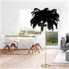 YYUTLUO Lampada Moderna Con Piume, Lampada Da Terra In Piume Di Struzzo Naturale, Altezza 160cm, Palo E Base In Oro, Lampadine A LED G4 A 3 Temperature Di Colore, Soggiorno Camera Letto Per (Nera)
