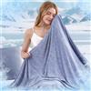 CHOSHOME Coperta Estiva Matrimoniale 200x220CM con Arc-Chill Coperta Letto in Fibra di Raffreddamento Q-Max=0,45 Coperta Rinfrescante Coperte Divano Anti Statico 2 Lati Allevia Sudore Blu