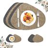 ROEOWENE 4PCS Tovagliette Americane Lavabili Ovali Tovagliette per Tavolo