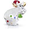 Swarovski Mo Natale, Edizione Annuale 2025, Decorazione con 404 Sfaccettature di Cristalli, Effetto Golden Shadow, Designer Parichehr Shirazi, Oggetto da Collezionare, 4,5 x 2,5 x 4,4 cm