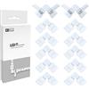 Plozoe Connettore angolare a LED, connettore per strisce LED, (12pcs) 4 poli 10 mm RGB 5050, connettore per strisce LED ad angolo, connettore rapido per strisce LED, connettore a spina rapida, connettore LED