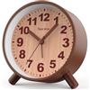 SOCICO Sveglia Analogica, Orologio Metallo Retro con Luce Notturna e Snooze | Design retrò robusto per casa o ufficio. Silenzioso, a batteria, perfetto in viaggio. Un regalo classico per tutti
