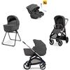 Inglesina Aptica System Quattro - Marble Grey con telaio Palladio e seggiolino auto Darwin Infant Recline EVO - Inglesina