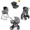 Inglesina Aptica XT System Quattro - Canyon Grey con telaio Black e seggiolino auto Darwin Infant Recline EVO - Inglesina