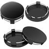 HIAHXC 4 coprimozzi, coprimozzo da 60 mm, universali, in ABS, impermeabili, resistenti all'usura, compatibili con cerchi in lega VW e Audi (nero)