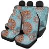 Belidome Boho Mandala Fiore Coprisedili Universali per Auto Elasticizzati Accessori Auto Decorativi Protezione da Sporco