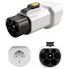 Erato Adattatore Tipo 2 a Schuko 220 V-250 V 16 A IEC-62196 Adattatore Stazione di Ricarica per Auto elettriche Scooter Elettrico Bicicletta Moto Bici elettrica, Bianco