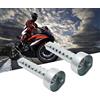 TOTMOX Silenziatore di scarico universale da 48 mm, per moto DB Killer Silenziatore di scarico 48 mm, argento