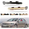 MKptopia 2 pezzi luci LED per indicatori di direzione dinamici per specchietto laterale, indicatori di direzione sequenziali, Compatibile con V-W Golf 7 Jet-ta MK7 VII GTI R MK7 Golf 7.5 Tou-ran