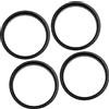 A ABSOPRO Mozzo Centrico Anellos Nero 4 Pz per Ruota Antivibranti | Diametro Esterno 73,1mm, Diametro Interno 66,6mm, Profondità 10mm, Materiale Metallo, Universale, Elimina Vibrazioni
