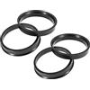 A ABSOPRO Anelli Centra Mozzo da 54.1mm A 60.1mm Nero Plastica (Set di 4) | Spessore 10mm, Elimina Vibrazioni, Regolazione Precisa, Per Auto, Precisione, Adatto Per Vari Veicoli