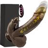 SNOWSEXY Dildo Anale Vibratoreper Stimolatore Clitoride Vibratore Anale Stimolatore Clitoride Femminile Sexytoysys Dildos Realistico Vibrante 9 Vibrazione 3 Spinta Riscaldamento, Nero