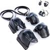 SXOVO Kit BDSM Sadomaso Gadget Donna Uomo - Kit Bondage per Gattonare Con Ginocchiere + Gomitiere + Restrizioni per Mani e Piedi, Accessori BDSM per Schiave Cosplay, Sex Toys Sessuali per Coppie