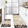 Flei Tappeto passatoia da cucina, lavabile, a pelo corto, con retro in gomma antiscivolo, per ingresso, lavanderia e corridoio, 50 x 150 cm