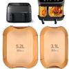 Rsarouud MoY 160Pz Carta da Forno per Friggitrice ad Aria Philips Airfryer 3000,Carta per Friggitrice ad Aria Antiaderente Impermeabile Monouso Aria Friggitrice Vassoi per NA350/00 NA550/00 Aria Forno Padelle 3/6L