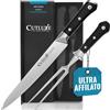 Cutluxe Set da Intaglio 2 Pezzi - Coltello 23cm e Forchettone Carne | Acciaio tedesco a codolo intero; manico ergonomico; affilato a mano; ideale per arrosto e barbecue