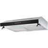 Respekta Cappa sottopensile | Cappa cucina 60 cm | Scocca in metallo con vetro frontale nero | Funzione di scarico e ricircolo | CH16060SGB | B | 60-68 dB