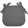 OLIBÒ - Cuscino Sedia Garda Tinta Unita Grigio Scuro - 40x37 cm spessore 6 cm