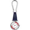 Silverora Orologio da taschino, orologio da infermiera, orologio a moschettone, in pelle: calcolo del polso, analogico, al quarzo, da uomo, da donna, con quadrante digitale HD, con fibbia, regalo per