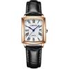 JewelryWe Orologio Uomo da Polso Blu/Bianco/Nero Orologi Cavaliere, Quadrato Orologio Originale Retro, Orologio al Quarzo con il Calendario, Buon Regalo (Nero-B)