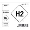 4R Quattroerre.it 6213 Adesivo Sigla Carburante H2 Idrogeno 2018, 6,5 x 7,5 cm