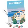 Ravensburger CreArt: Santorini - Dipingere con i Numeri Adulti, Attività Creativa e Rilassante, Kit Pittura con Pennello e Colori Inclusi, 30 x 40 cm, Idee Regalo