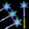 LEEMASING 5 pezzi LED Light Up Wands Bacchetta magica per la pista da ballo di nozze oggetti di scena, reception, concerto, campeggio (Fiocco di neve)