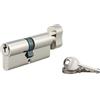 Thirard Cilindro europeo per serratura a pomolo SA 40Bx40mm, anti estrazione, nichel, 3 chiavi - THIRARD