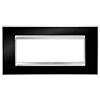 GEWISS - GW16206TN - Placca Lux - In Tecnopolimero - 6 Posti - Nero Toner - Serie Chorus