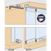 HAWA Clipo 36 GPPK IS - Maniglia per porta scorrevole in vetro (lato interno), fino a 36 kg