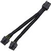 Hsthe Sea GPU VGA PCIe 8 pin femmina a doppio 2x 8 pin (6+2) maschio PCI Express cavo di prolunga intrecciato sdoppiatore a Y 7,87 pollici (20 cm)