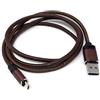 SYSTEM-S Cavo da Micro USB a USB A 3.0, 100 cm, effetto pelle, marrone