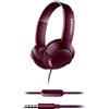 Philips SHL3075RD/00 Cuffie Auricolari On Ear (Bassi Voluminosi, Isolamento Dei rumori, Elevato Comfort nel Portarle, Funzione Viva Voce, Richiudibili piatti), Rosso