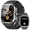 Jugeman Smartwatch Uomo, 1,43 HD Orologio Smartwatch Uomo con Chiamata Bluetooth,Militari Smart Watch Tracker 160+ Modalità Sportive