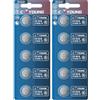 CTYOUNG Batteria a bottone al litio CR1616, 3 V, 45 mAh, confezione da 10 (5 pz/scheda), durevole e senza perdite, ideale per dispositivi elettronici, schede madri per computer, telecomandi