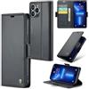 Idhiem Cover per iPhone 13 Pro Max in Pelle PU Premium, Custodia Portafoglio Flip Libro, Blocco RFID, Slot per Carte, Antiurto Wallet Cover con Funzione Supporto per iPhone 13 Pro Max, Nero