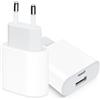 Ysevnotan Pacchetto di 2 caricabatterie USB C, adattatore alimentatore 30W a 2 porte, multi uso per iPhone 17/16/16 Pro/16 Pro Max/16 Plus/15 14 13, caricabatteria rapida, spina di caricamento per