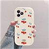 hdqICase Ciliegia Custodia Onda Silicone Morbido Compatibile con Realme Note 50 4G/Realme C53/ C51 Bianco Cover