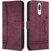 Bravoday Cover per Huawei Mate 10 Lite/Huawei Mate 10 Lite, Flip Custodia in Pelle PU con Slot per Schede, Portafoglio Custodia per Huawei Mate 10 Lite/Huawei Mate 10 Lite, Vino Rosso