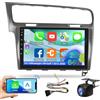 ETLFUCyber 2G+64G Android Autoradio Per Volkswagen VW Golf 7 2012-2020 con Wireless Carplay e Android Auto, Autoradio Touch Screen da 10 Pollici Con WiFi, Navigazione GPS, Bluetooth, FM RDS
